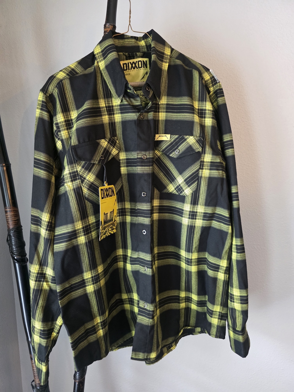 Official Metallica Dixxon Flannel Men's Black & Yellow Collector's Item
